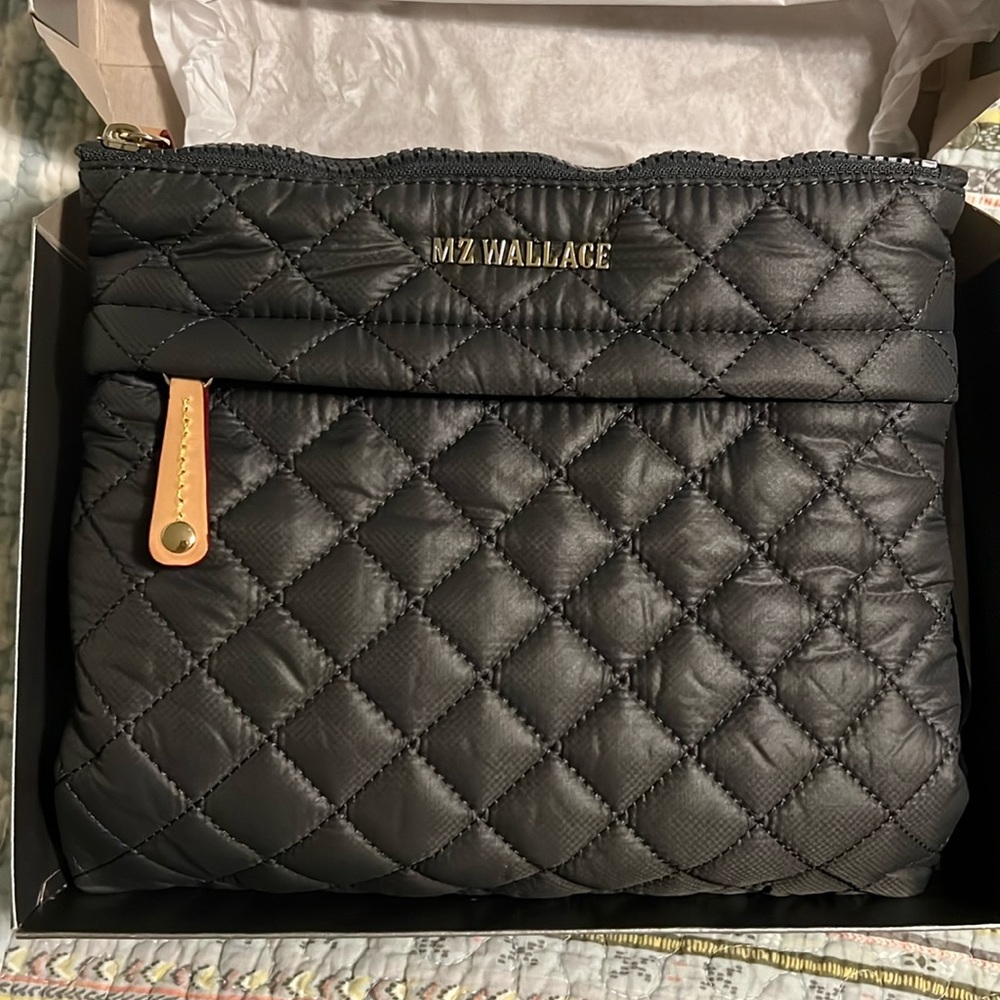 MZ Wallace Metro Flat Crossbody Bag in Magnet